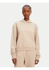 Hugo - HUGO Bluza 50490594 Beżowy Regular Fit. Kolor: beżowy. Materiał: bawełna #1