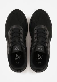 Born2be - Czarne Buty Sportowe Sneakersy z Ozdobnym Paskiem z Boku Damamene. Okazja: na co dzień. Zapięcie: pasek. Kolor: czarny. Materiał: jeans, dresówka #5