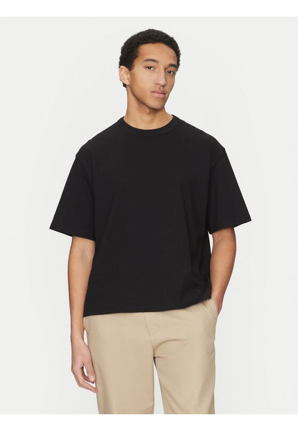 Jack & Jones T-Shirt Manchester 12275656 Czarny Cropped Fit. Kolor: czarny. Materiał: bawełna