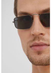 Ray-Ban Okulary przeciwsłoneczne kolor szary. Kształt: prostokątne. Kolor: szary #6
