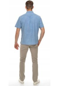 Lee - LEE 4 PKT RESORT SHIRT RELAXED FIT MĘSKA KOSZULA JEANSOWA KRÓTKI RĘKAW SUMMER BLUE L67QNSNJ. Materiał: jeans. Długość rękawa: krótki rękaw. Długość: krótkie #4