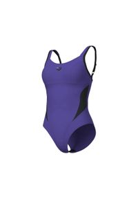 Strój kąpielowy damski jednoczęściowy plażowy na basen Arena Makimurax. Kolor: fioletowy #1