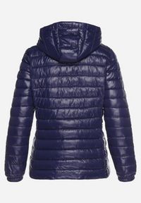 Born2be - Granatowa Kurtka Pikowana z Odpinanym Katurem Rilevama. Kolor: niebieski. Styl: elegancki #3