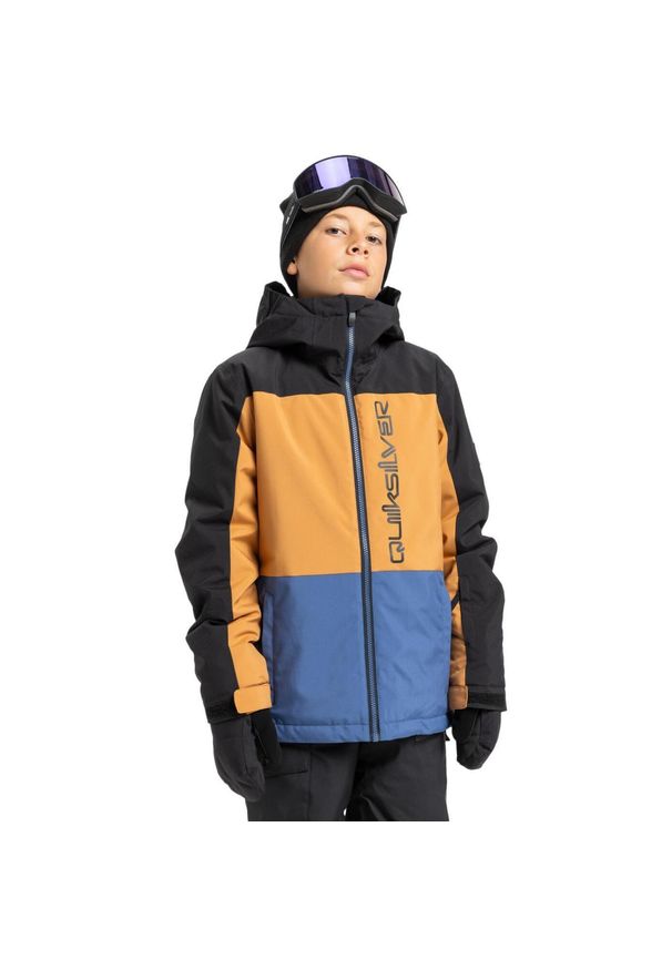 Quiksilver - Kurtka do sportów zimowych techniczna dla Chłopców SIDE HIT BLOCK. Kolor: niebieski. Sezon: zima. Sport: narciarstwo