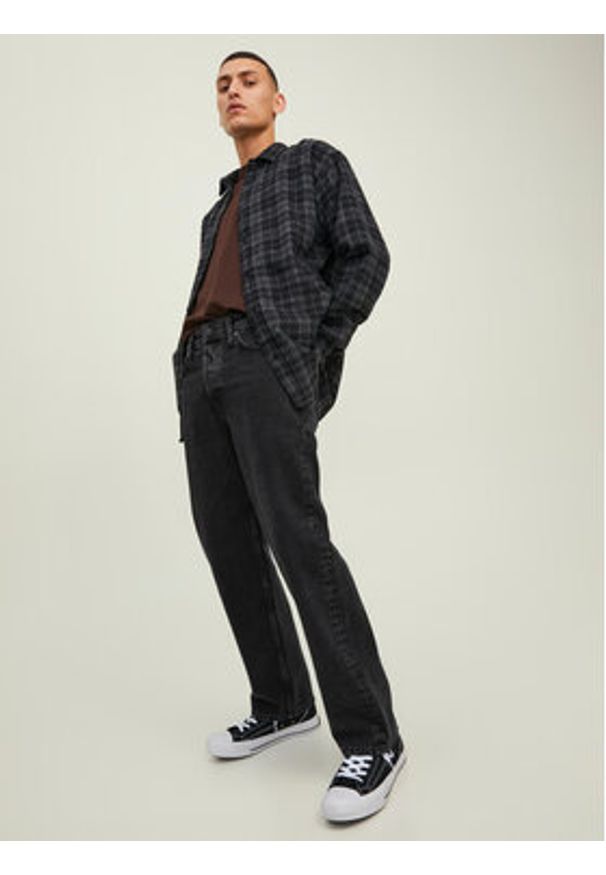 Jack & Jones Jeansy Eddie 12216879 Czarny Loose Fit. Kolor: czarny