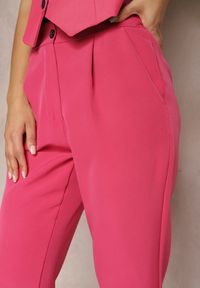 Renee - Ciemnoróżowe Spodnie Cygaretki Zalko. Okazja: na co dzień. Kolor: różowy. Styl: klasyczny, elegancki, casual #3