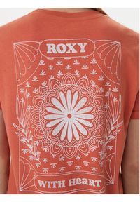 Roxy T-Shirt Oceanregular ERJZT06110 Pomarańczowy Regular Fit. Kolor: pomarańczowy. Materiał: bawełna #4