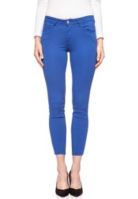 Wrangler - SPODNIE WRANGLER DAMSKIE SKINNY CROP TURKISH SEA W28MHL291 112128460. Materiał: materiał #7