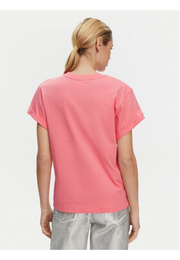 Pinko - PINKO T-Shirt 104605 A2D1 N55 Różowy Regular Fit. Kolor: różowy. Materiał: bawełna
