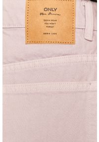 only - Only Szorty jeansowe damskie kolor fioletowy medium waist. Okazja: na co dzień. Kolor: fioletowy. Materiał: jeans. Styl: casual #5