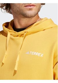 Adidas - adidas Bluza Terrex Logo IB2705 Żółty Regular Fit. Kolor: żółty. Materiał: bawełna #6