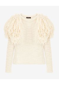 ISABEL MARANT - Wełniany sweter z frędzlami Sully. Kolor: beżowy. Materiał: wełna. Długość rękawa: długi rękaw. Długość: długie. Wzór: aplikacja #6