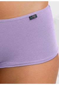 bonprix - Figi panty (5 par). Kolor: fioletowy. Materiał: materiał. Wzór: gładki, aplikacja, kwiaty