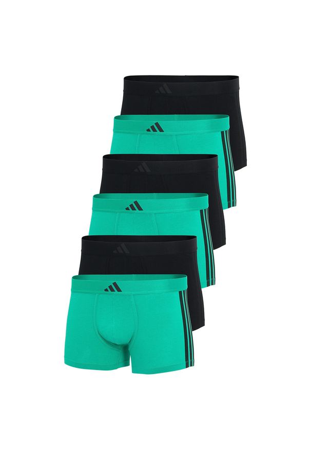 Adidas - Bokserki Active Flex Cotton 3 Stripes 6 pak. Kolor: szary. Materiał: bawełna, elastan