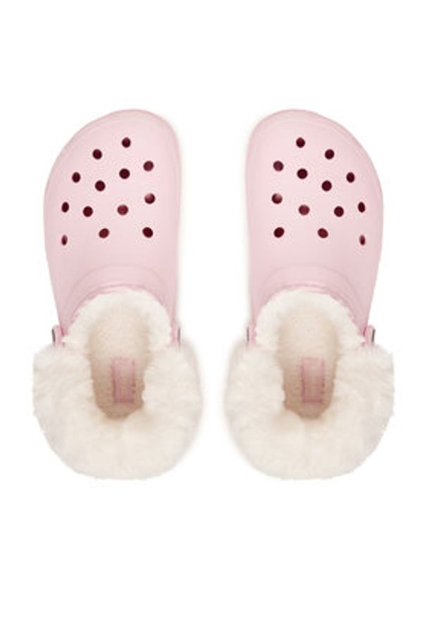 Crocs Klapki Classic Platform Fuzz Lined Clog 212854 Różowy. Kolor: różowy. Obcas: na platformie