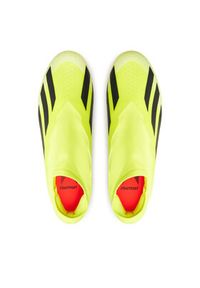 Adidas - adidas Buty X Crazyfast League Laceless Firm Ground Boots IG0622 Żółty. Kolor: żółty. Materiał: materiał #3