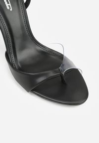 Born2be - Czarne Sandały na Szpilce z Transparentną Wstawką Mhyraya. Okazja: na co dzień, na spotkanie biznesowe, na ślub cywilny, do pracy, na wesele. Kolor: czarny. Materiał: jeans. Obcas: na szpilce. Styl: biznesowy, elegancki, casual, klasyczny, wizytowy #5