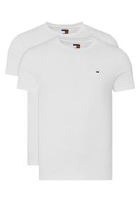 Tommy Jeans Komplet 2 t-shirtów DM0DM20687 Écru Slim Fit. Materiał: bawełna