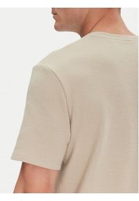 BOSS T-Shirt Waffle 50535891 Beżowy Regular Fit. Kolor: beżowy. Materiał: bawełna #5