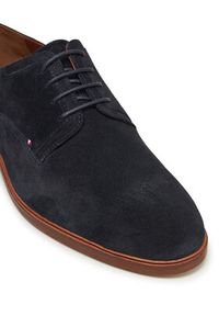 TOMMY HILFIGER - Tommy Hilfiger Półbuty Hilfiger Thunit Suede Shoe FM0FM05377 Granatowy. Kolor: niebieski. Materiał: zamsz, skóra #3