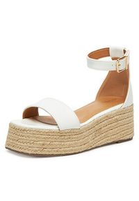 DeeZee Espadryle Q020 Biały. Kolor: biały. Materiał: skóra
