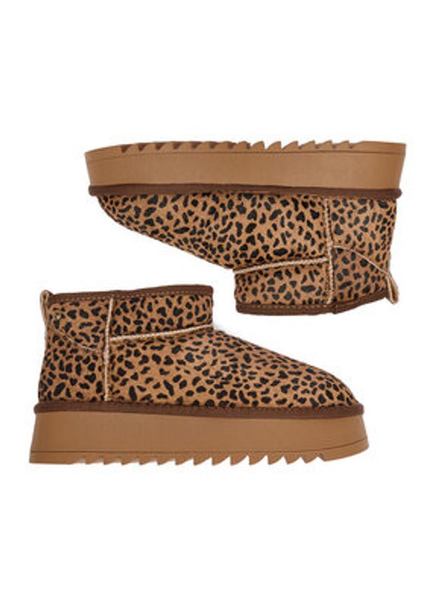 Eva Minge Śniegowce EO-WENDY-TS6305-01 Brązowy. Kolor: brązowy. Materiał: skóra