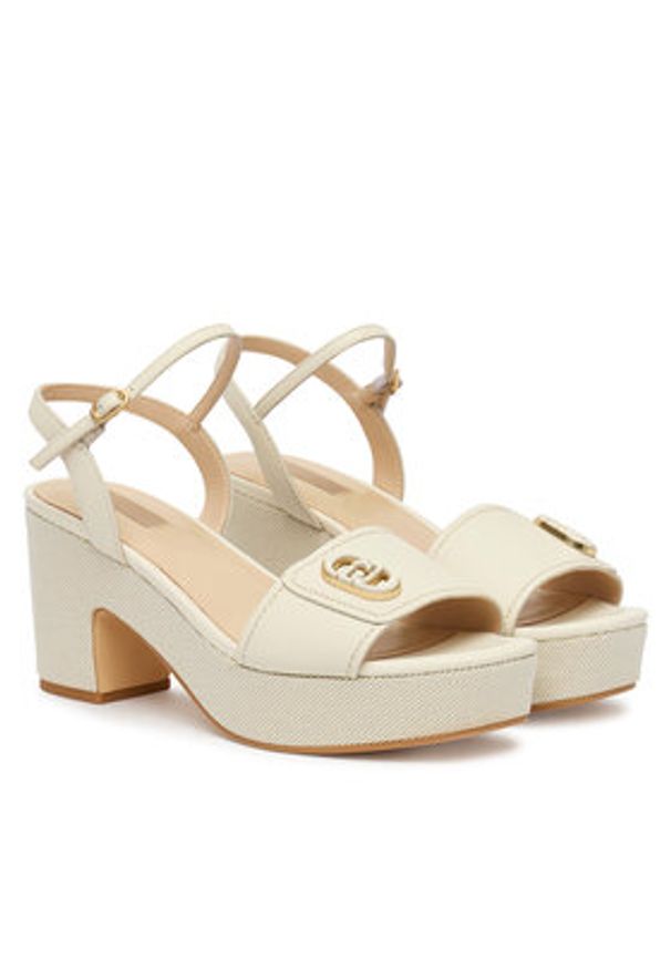 Liu Jo Sandały Harper 04 SA6119 P0102 Écru. Materiał: skóra