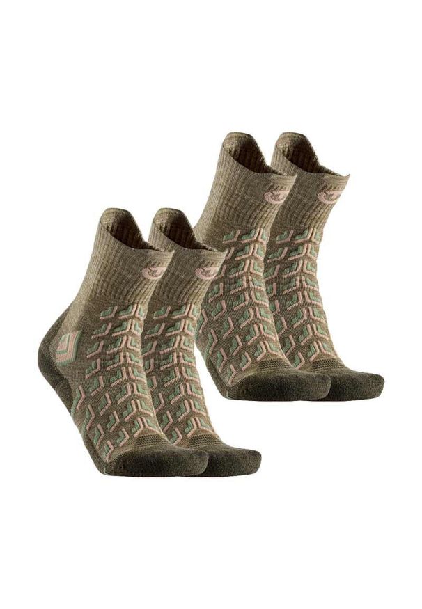 Skarpety trekkingowe kobieta Therm-ic Trekking Cool Crew Lady zestaw 2 par. Kolor: wielokolorowy, beżowy, zielony. Sport: turystyka piesza