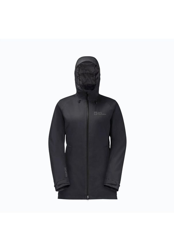 Kurtka zimowa damska Jack Wolfskin Stirnberg Ins. Typ kołnierza: kaptur. Kolor: czarny. Długość: długie. Sezon: zima. Sport: turystyka piesza, wspinaczka
