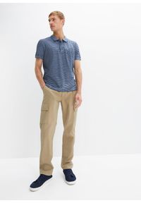 bonprix - Koszulka polo z efektem sprania, krótki rękaw. Typ kołnierza: polo. Kolor: niebieski. Długość rękawa: krótki rękaw. Długość: krótkie. Styl: vintage, elegancki #3