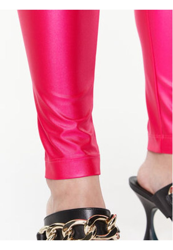 Versace Jeans Couture Legginsy 74HAC101 Różowy Slim Fit. Kolor: różowy. Materiał: syntetyk