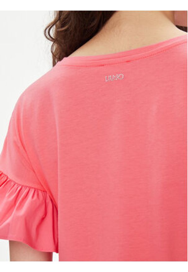 Liu Jo Bluzka MA4345 J6308 Różowy Relaxed Fit. Kolor: różowy. Materiał: bawełna