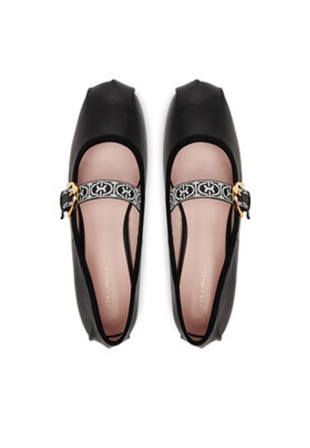 Coccinelle Baleriny E4 S15 19 01 01 Czarny. Kolor: czarny. Materiał: skóra