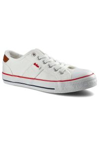 Białe Trampki Damskie Lee Cooper Stylowe Obuwie. Okazja: na co dzień. Kolor: biały. Materiał: materiał. Styl: elegancki