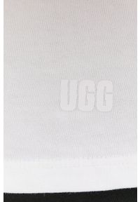 Ugg - UGG t-shirt bawełniany kolor biały. Kolor: biały. Materiał: bawełna. Długość rękawa: krótki rękaw. Długość: krótkie #2