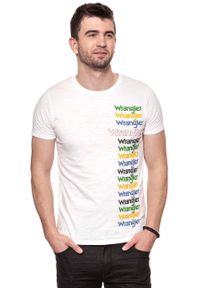 Wrangler - KOSZULKA WRANGLER FESTIVAL TEE OFFWHITE W7B44DE02. Wzór: nadruk #6