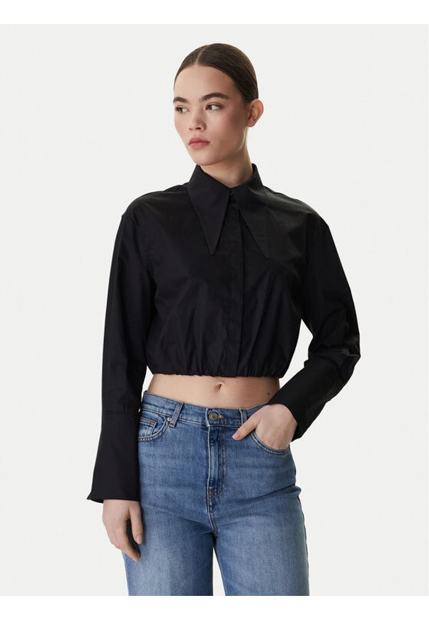 Vero Moda Koszula Melli 10330520 Czarny Regular Fit. Kolor: czarny. Materiał: bawełna