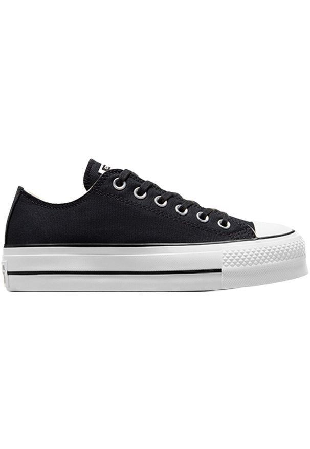 Trampki na platformie dla Converse Chuck Taylor All Star, Kobiety. Okazja: na co dzień. Kolor: czarny. Materiał: materiał. Obcas: na platformie. Model: Converse All Star