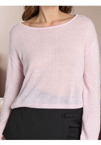 Sinsay - Luźny cienki sweter - różowy. Kolor: różowy #1
