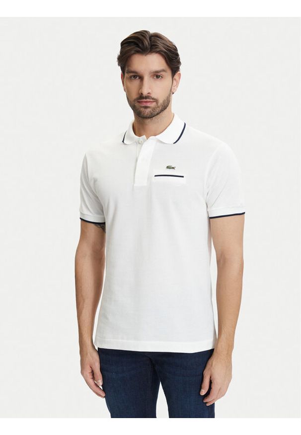 Lacoste Polo PH9838 Écru Classic Fit. Typ kołnierza: polo. Kolor: kremowy. Materiał: bawełna