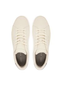TOMMY HILFIGER - Tommy Hilfiger Sneakersy Th Court Detail Ess FM0FM05367 Écru. Materiał: skóra #5