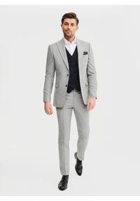 Pako Lorente - PAKO LORENTE – Granatowa dwurzędowa kamizelka męska. Okazja: na studniówkę. Kolor: niebieski, czarny. Materiał: poliester, elastan, wiskoza. Styl: elegancki, młodzieżowy #8