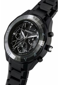 Swarovski zegarek DEXTERA kolor czarny. Kolor: czarny. Materiał: materiał #8