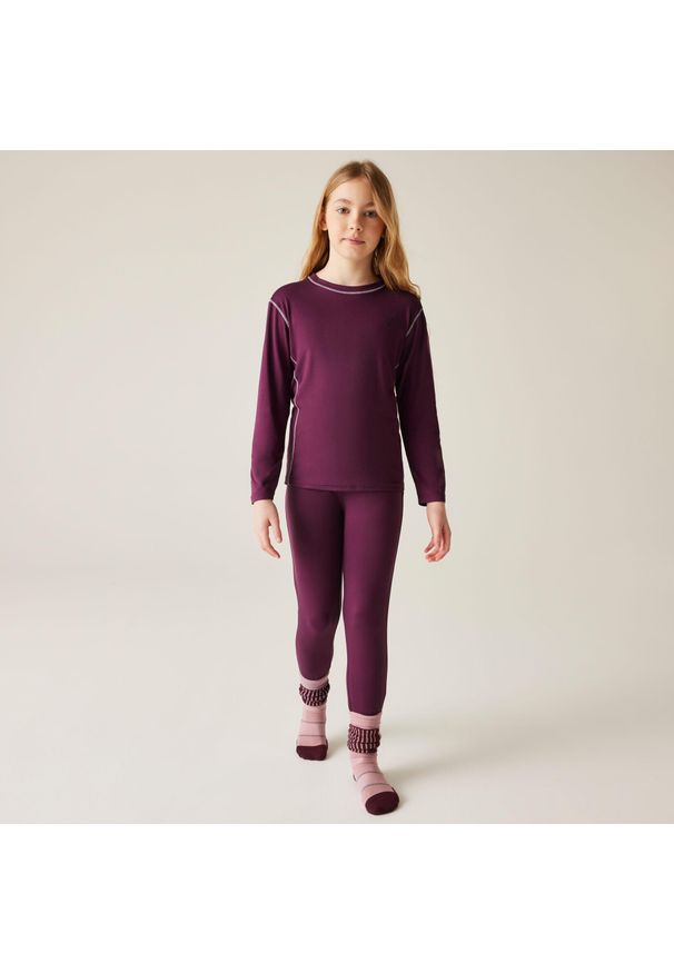 DARE 2B - Bielizna termoaktywna dziecięca komplet Pow II Dare 2b. Kolor: fioletowy. Materiał: poliester, tkanina. Sezon: zima. Sport: narciarstwo