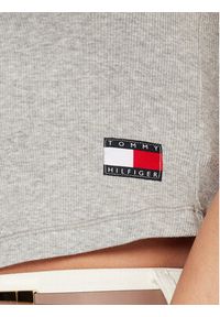 TOMMY HILFIGER - Tommy Hilfiger Top UW0UW04414 Szary Slim Fit. Kolor: szary. Materiał: syntetyk, bawełna #5