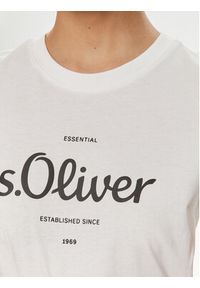 s.Oliver T-Shirt 2136463 Écru Regular Fit. Materiał: bawełna #3