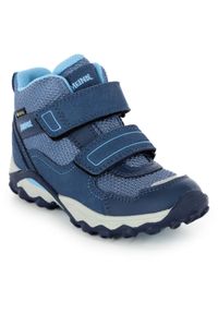 Buty trekkingowe dziecięce MEINDL Skye Junior GTX, z membraną Gore-Tex. Kolor: niebieski. Technologia: Gore-Tex. Sport: turystyka piesza