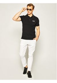 EA7 Emporio Armani Polo 8NPF06 PJ04Z 1200 Czarny Regular Fit. Typ kołnierza: polo. Kolor: czarny. Materiał: bawełna #2