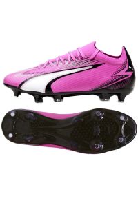 Buty Puma Ultra Match MxSG M 107753 01 różowe. Kolor: różowy. Materiał: syntetyk, materiał. Szerokość cholewki: normalna. Sport: piłka nożna