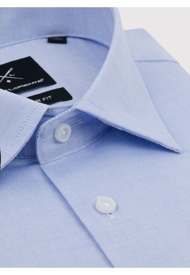 Pako Lorente - PAKO LORENTE – Niebieska koszula męska z długim rękawem. Kolor: niebieski. Materiał: bawełna. Długość rękawa: długi rękaw. Długość: długie. Wzór: gładki